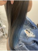グレー×ブルーイヤリングカラー