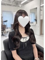 ハピネス 梅田茶屋町店(HAPPINESS) ヨシンモリ 韓国風巻き 顔まわり 小顔前髪 ショコラブラウン