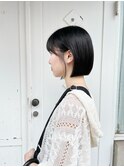 ミニボブ/黒髪ボブ/ボブ/ショートボブ/ワンレンボブ