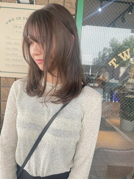 グロウウィング(GROWING) レイヤーミディ×シフォンベージュ