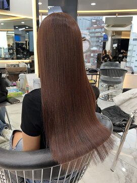 ラピス 渋谷本店(Lapis) チェリーブラウン/ココアカラー/髪質改善/ストレートヘア/韓国風