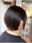縮毛矯正＆丸みショート
