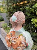 振袖ヘア 成人式ヘア サイドシニヨン アップヘア