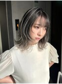 バレイヤージュ/ニュアンスデザイン/ホワイト/ブラック