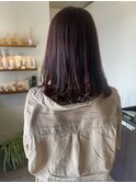切りっぱなしボブハイライトベージュカラーショートレイヤーボブ