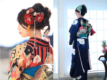 美容室ル・リーブの写真/【島田】※要電話予約※成人式/七五三/卒業式など特別な日は、プロの着付け＆ヘアセットにお任せください！