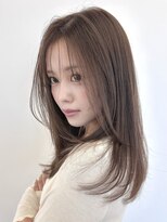 ルージュシー 堀江(RU10C)&nbsp;レイヤーカット/ブリーチなしダブルカラー/ベージュ【AI未使用】