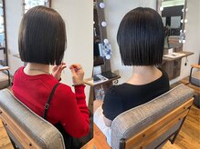 【次世代の縮毛矯正シルクストレートxボブスタイル】クセ毛の方でも扱いやすいスタイルに