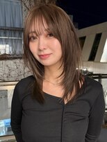 サンクプロジェクト(cinq PROJECT)&nbsp;小顔見せハッシュカット×ヘーゼルベージュ