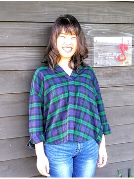 ナンバーエイト(number eight) 大人かわいい緩めデジ赤み消しカラーレイヤーパーマ20代30代40代