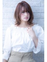 ヘアーアートシフォン 川口東口店(hair art chiffon) オレンジ&インナーハイライトで抜け感レイヤーのレトロボブ