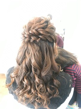 ロカット サロン(Roquat Salon) ロングウエディングハーフアレンジ【ヘアアレンジ　立川/袴】