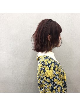 エヌ(N) N/92co. 切りっぱなしボブ×シアライト×チェリーレッド