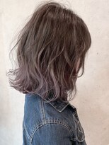 イール(iIIL) 【iIIL hair lounge】外ハネミディ透け感グラデーション　高崎