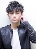 バブルマッシュショートマッシュツイストパーマコンマヘアグレイ