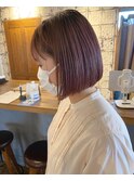 【天神今泉loty】切りっぱなしボブ×ピンクラベンダー