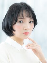 ドクターズサロン LAB 小山店&nbsp;オン眉黒髪くせ毛風ショートマッシュボブb小山20代30代40代