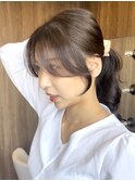 イメチェン/似合わせカット/フルバング/レッドブラウン/柏