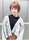 ショートボブ髪型20代30代40代50代前髪あり前髪無し丸顔表参道