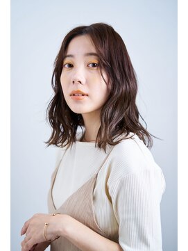 ユニックス ノクティプラザ溝口店(UNIX) 【UNIX溝口】ふんわりミディ前髪なし結べるボブことりベージュ