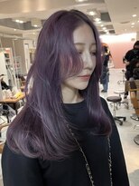 ランティ 難波駅前店(LUNTY NAMBA) DARK PURPLE パープルヘアー レイヤーカット 