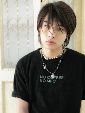 モッズ ヘア 福岡姪浜店(mod's hair) mod's姪浜/黒髪ネイビーブラックメンズロングミディアムウルフe