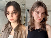 【顔まわり似合わせカット】ミディアムやロングもトレンド感のあるスタイルに。