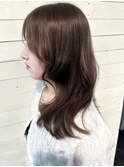 レイヤーカット/ベージュ/波巻き/韓国/ブリーチ無しWカラー