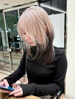 モリオフロムロンドン 大宮店(morio from London)&nbsp;【坪井】ルーツカラー×ホワイト×ブラック