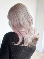 アルバム 新宿(ALBUM SHINJUKU)&nbsp;ロング顔周りレイヤーホワイトグレージュくびれヘア_ba551751