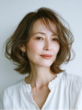 クラゲヘアー/小顔/ココアベージュ/オリーブグレー/川西