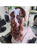 ハーフアップ