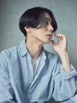 ローム 北花田店(Rome) アップバングショート毛流れショート束感メンズパーマ