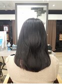 20代30代暗髪黒髪/夏ヘアー/透明感/美シルエット/ツヤ髪ロング