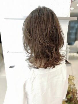 ファイブボックスヘアー 広島(five vox hair) 【白髪染め】ウルフレイヤーミディ