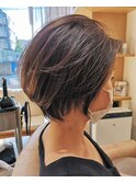 ショートボブ×ヌーディーベージュ_TREAT妙典