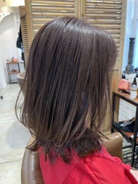 ボタニカル(BOTANICAL) 明るめグレージュ立体感透明感_ワンレンボブくびれ外ハネカール