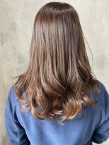 ハサミバイアトリエナガノ 千葉(8sami by atelier nagano)&nbsp;デザインカラー／レイヤーカット/ウエットヘア/オリーブベージュ