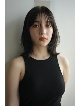 エインアンリー 明治神宮前(AIN.ANLY.) ★黒髪クラゲヘアーオリーブグレー小顔ココアベージュ韓国ヘア