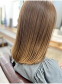 くびレイヤーグレーベージュニュアンスカラー白髪染め白髪ぼかし