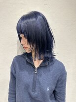 ウニレ バイ センス(unire by sense)&nbsp;【ブリーチ１回】ショートウルフで作るブルーカラー