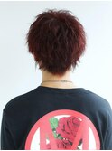 無造作質感 ディープレッドマッシュ