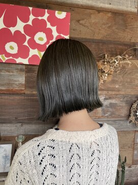セカンド 鴨江店(2COND) 切りっぱなしボブ×オリーブグレージュ