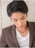 大人かっこいいアップバング伸ばしかけメンズショートY草加