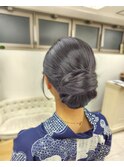 シンプルシニヨンスタイル