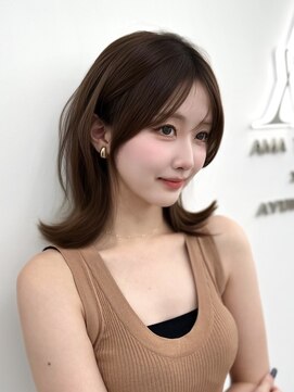アマトウキョウ アユンチェ(AMA TOKYO×AYUNCHE) 前髪顔まわり韓国ヘアレイヤーカットサイドバンク2wayバンク韓国