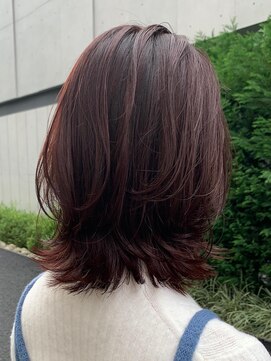 アクアオモテサンドウ(ACQUA omotesando) *ピンクブラウンボルドーカラーワインレッドカラー暖色レイヤー