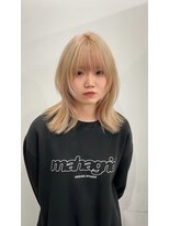 サクラ オモテサンドウ(SAKURA)&nbsp;ブロンドベージュ/フェイスレイヤー/ウルフ/デザインカラー