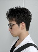 ビジネスショート韓流ダウンパーマスパイキーショートパーマ