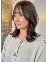 ヘアー アンド ビューティー リル(rille) くびれ顔周りレイヤー×透明感グレージュ